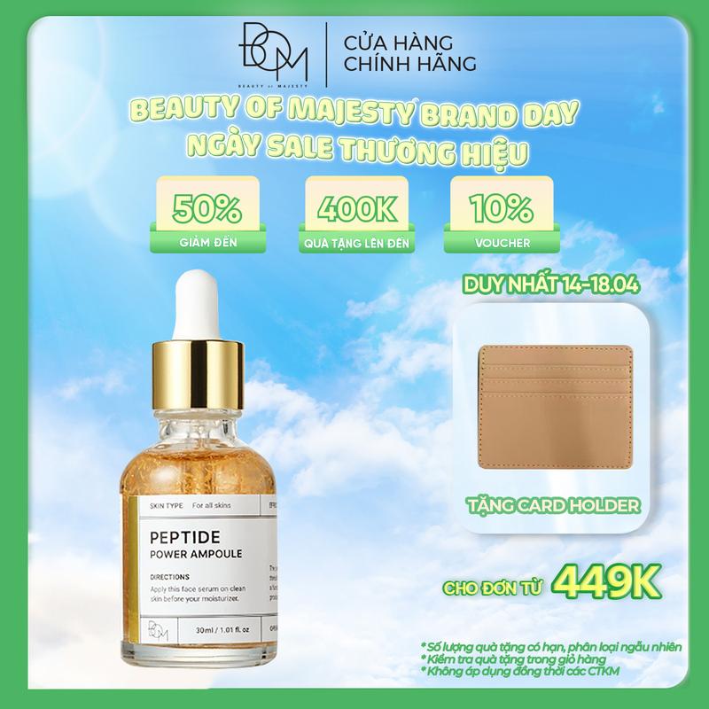 Tinh chất làm sáng và săn chắc da BOM Peptide Power Ampoule 30 ml Serum Skincare Chăm Sóc Da Đồng Peptide Phục Hồi Da Treatment
