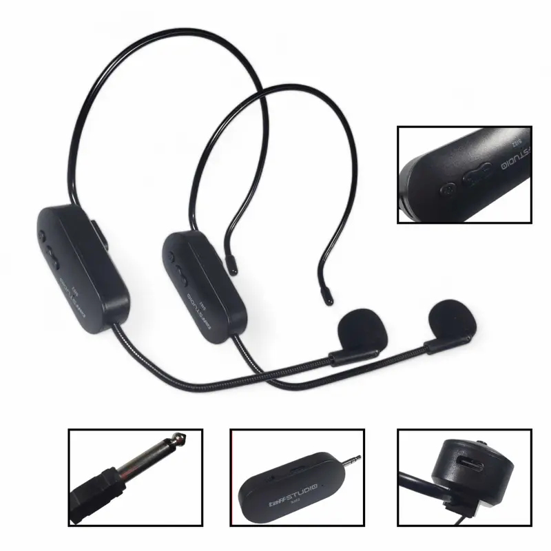 TaffSTUDIO Mik Microphone Wireless Terbaik Mic Imam Sholat 2.4G Headset 2 PCS with Receiver - SI02 5