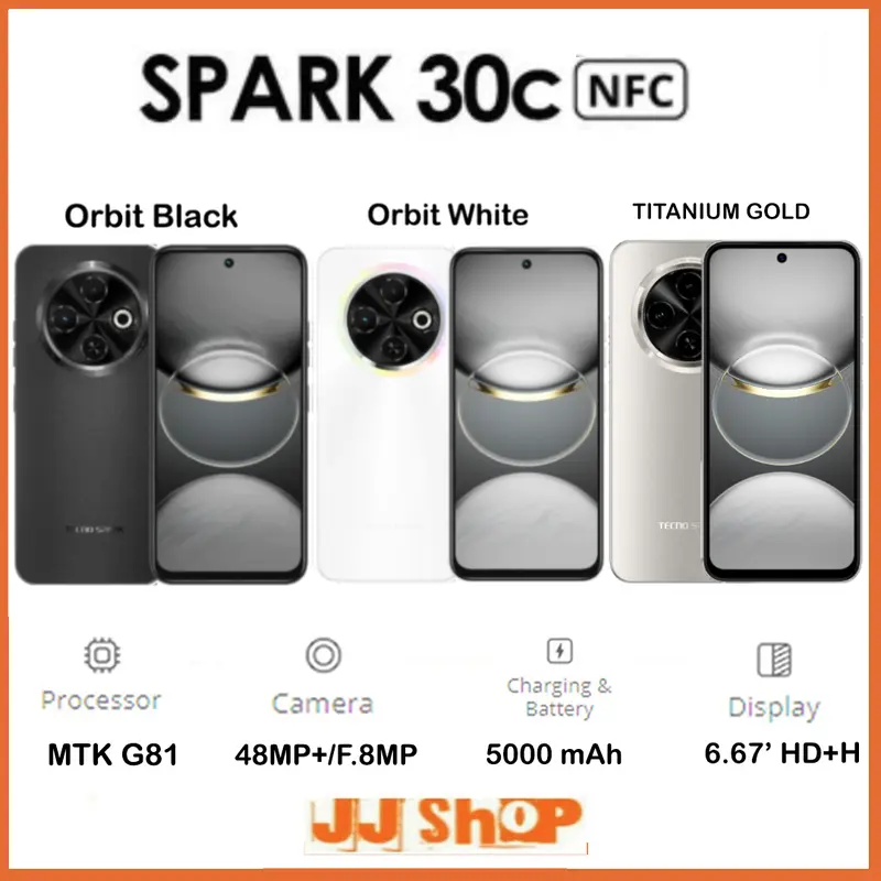 HP TECNO SPARK 30c NFC 8/256 GB RAM 8GB ROM 256GB & 6/128 GB RAM 6GB ROM 128GB GARANSI RESMI 1
