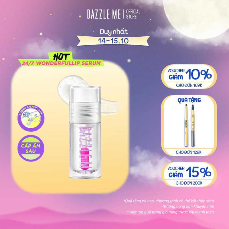 DAZZLE ME Serum Dưỡng Môi Lip Serum 24/7 Dưỡng Ẩm, Làm Mềm Môi Wonderfullip Serum 2.5g Son Nữ Women