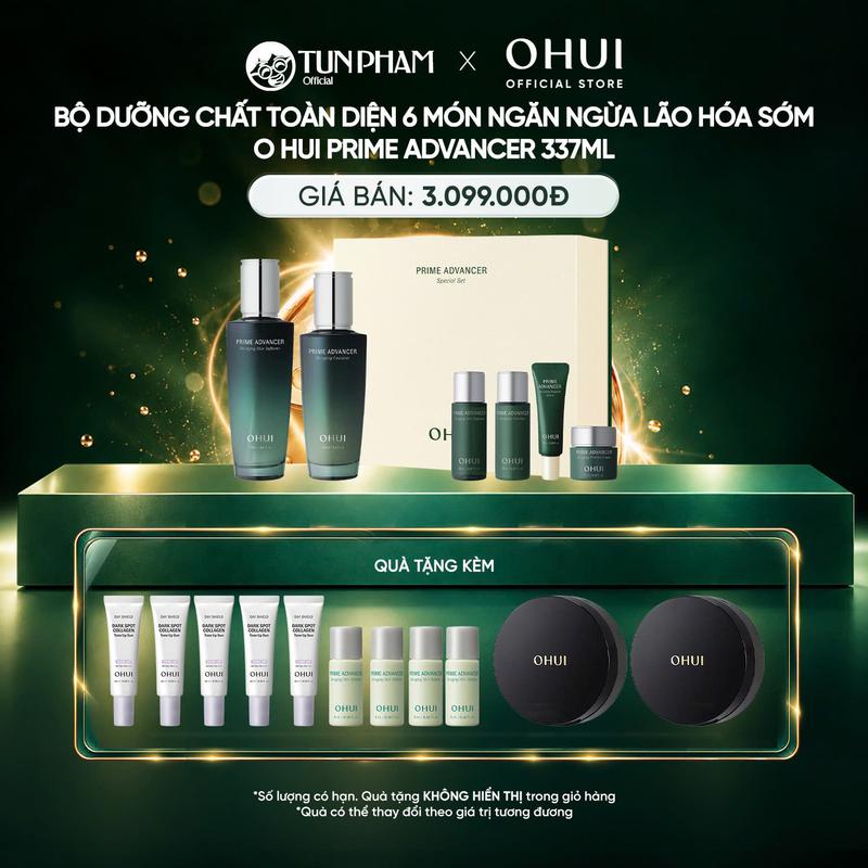[KOL x OHUI] [OHUI Official] Bộ dưỡng chất toàn diện 6 món ngăn ngừa lão hóa sớm O HUI PRIME ADVANCER 337ml