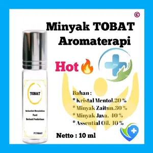 4SAM L4MBUN9 Aromatic minyak angin TOBAT 10ml, aroma terapi untuk masuk angin.'kuning Hot'