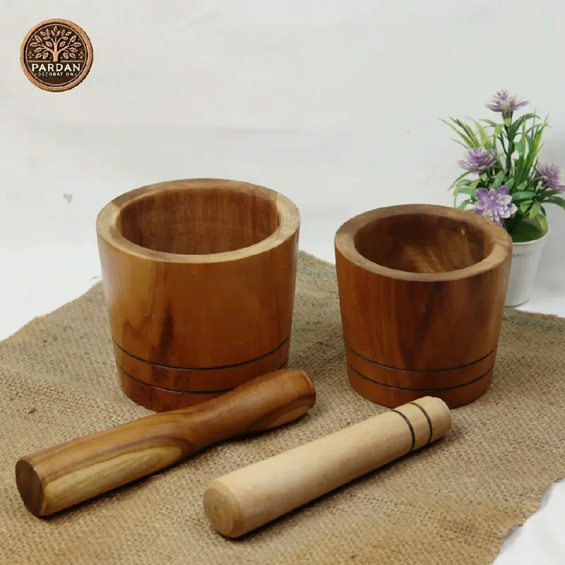 LUMPANG / LESUNG 100% KAYU JATI ASLI, FOOD GRADE - AMAN BUAT MAKANAN Kitchenware ,Bulat 0