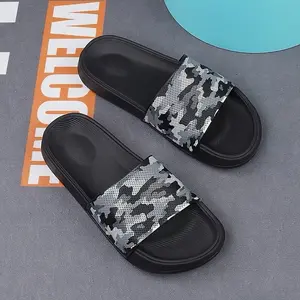 REDDZO Sandal Selop Slip On Pria Army Motif Loreng Size 43-39 Karet Lentur Anti Slip Soldier