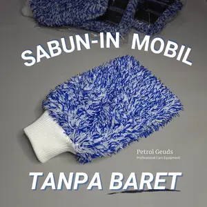 Sarung Tangan Cuci Mobil Kendaraan Mobil Motor Microfiber Wash mitt Sangat Halus dan Aman Petrol Geuds