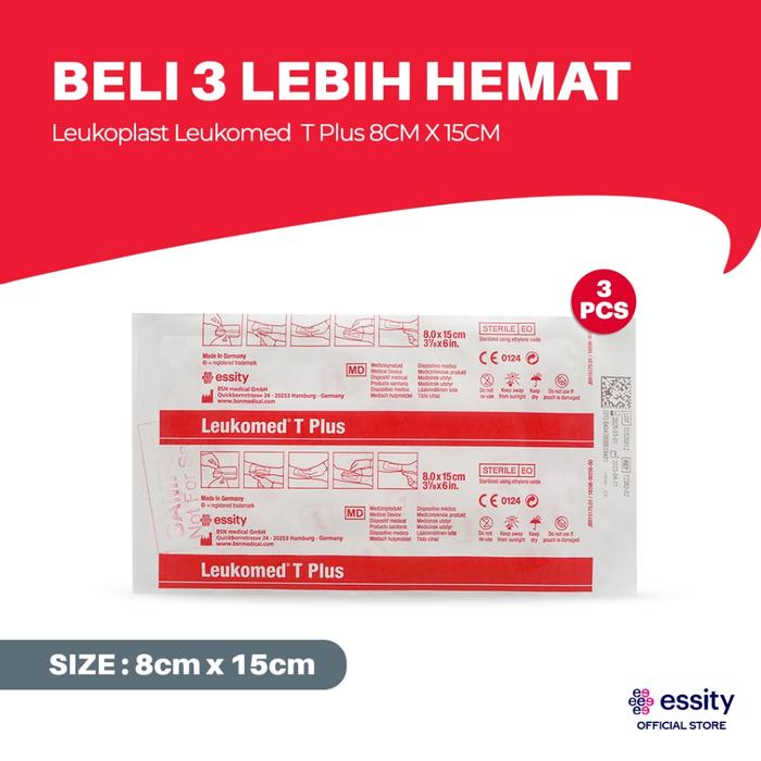 Gambar [BELI 3 LEBIH HEMAT] LEUKOPLAST LEUKOMED T PLUS 8X15CM dari Essity Kota Depok Tokopedia