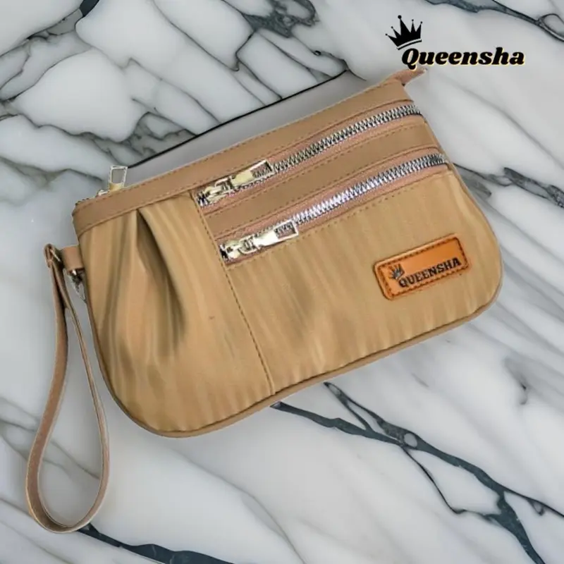 Clara Pouch Dompet 3 Ruang Wanita Tas Tangan Handphone By Queensha 2