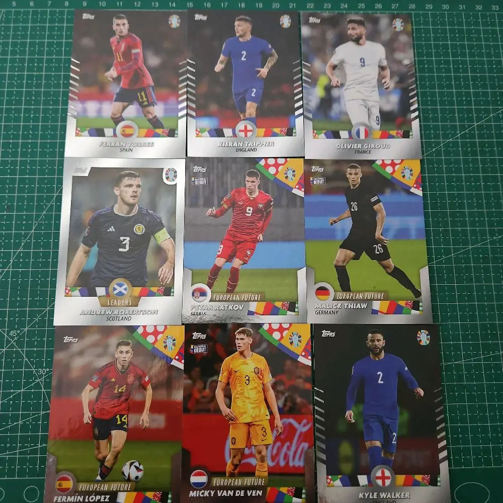lot 9 kartu topps euro 2024