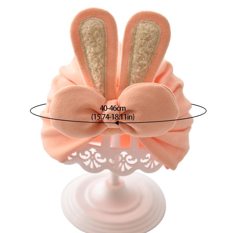 Product Introduction of Rabbit Ear Infant Indian Hat Cartoon Bunny Headband Soild Elastic Newborn Beanies Cap Toddler Bonnet Baby Hair Band Accessories 12