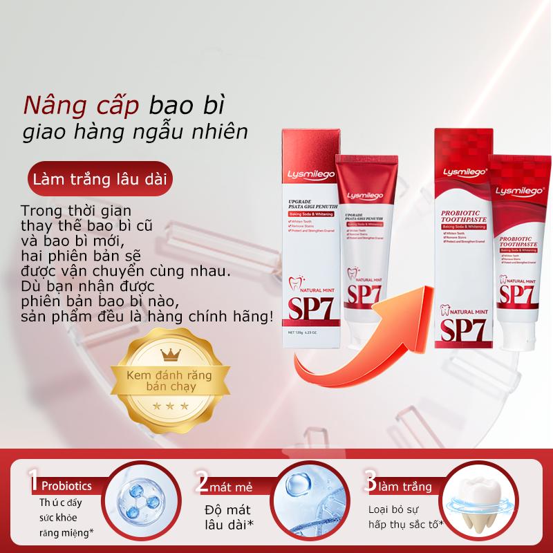  【COD  LYSMILEGO Probiotics – Kem đánh răng trắng sáng 4 lớp bảo vệ 7 lớp 