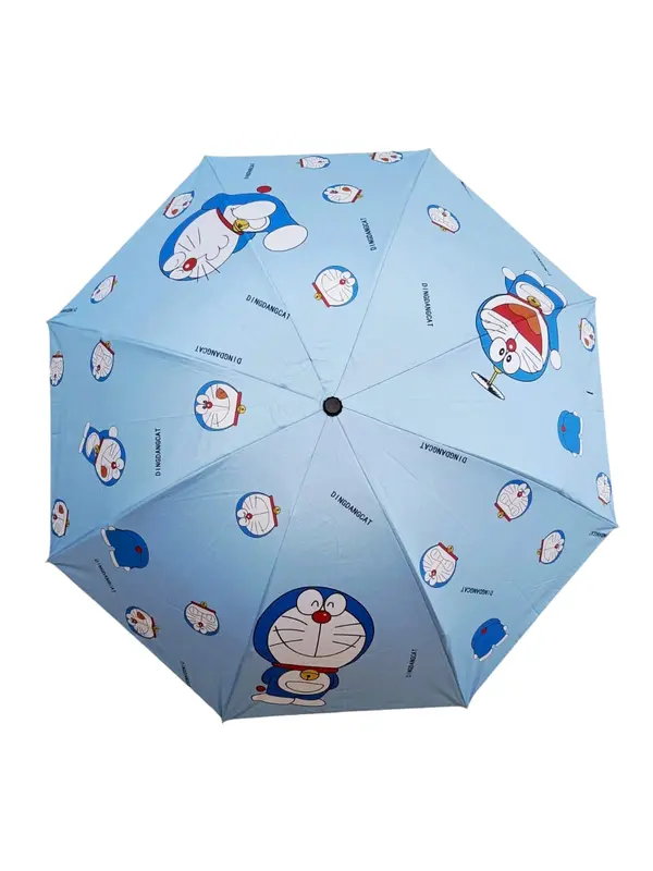 Payung Lipat Rosida  Batang Besar Kokoh Motif Doraemon Lucu 1