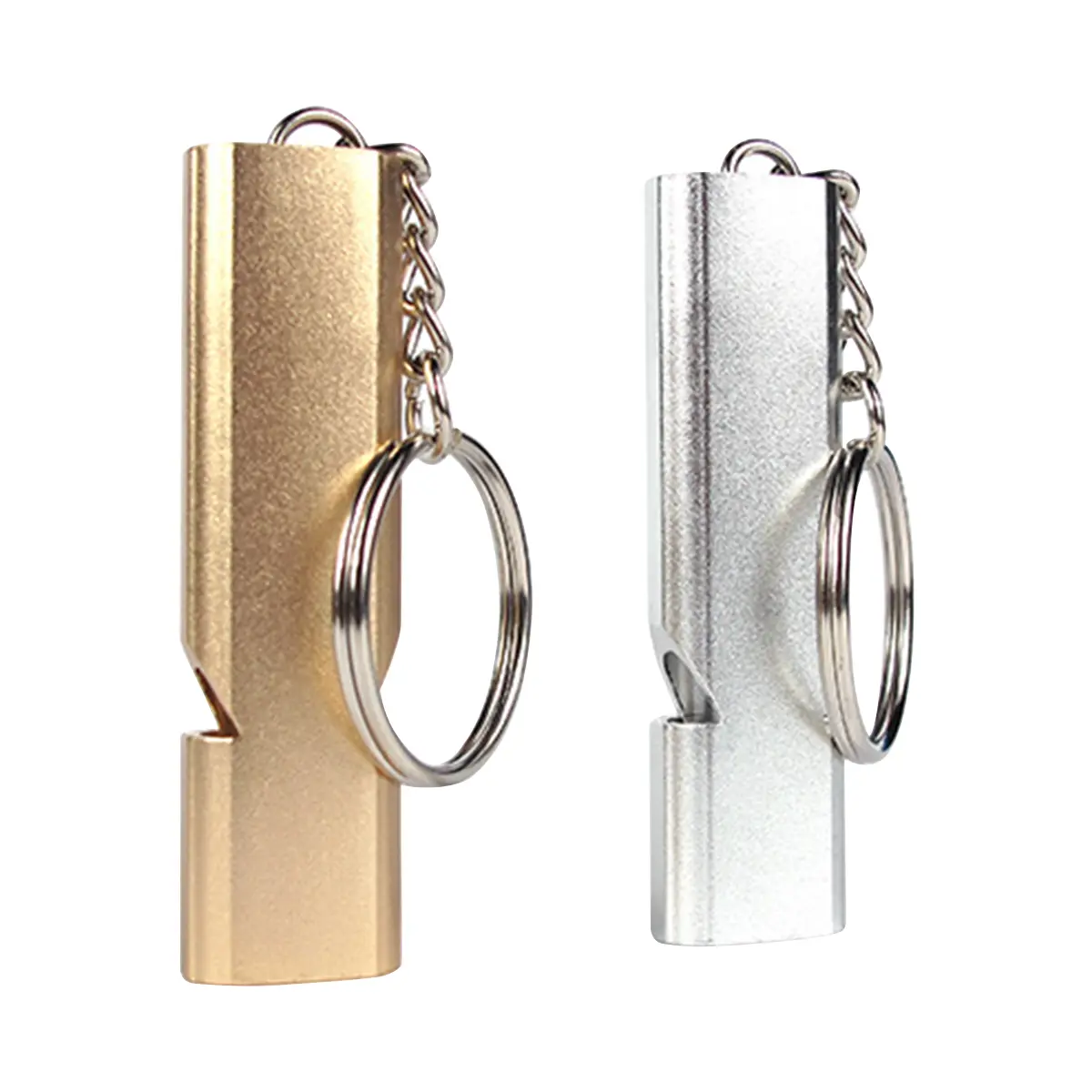 1Pcs Multifunctional Aluminum Emergency Survival Whistle High Decibel Keychain For Camping Hiking Portable Outdoor Tools Training Equipments Of Survival Safety Emergency Whistle