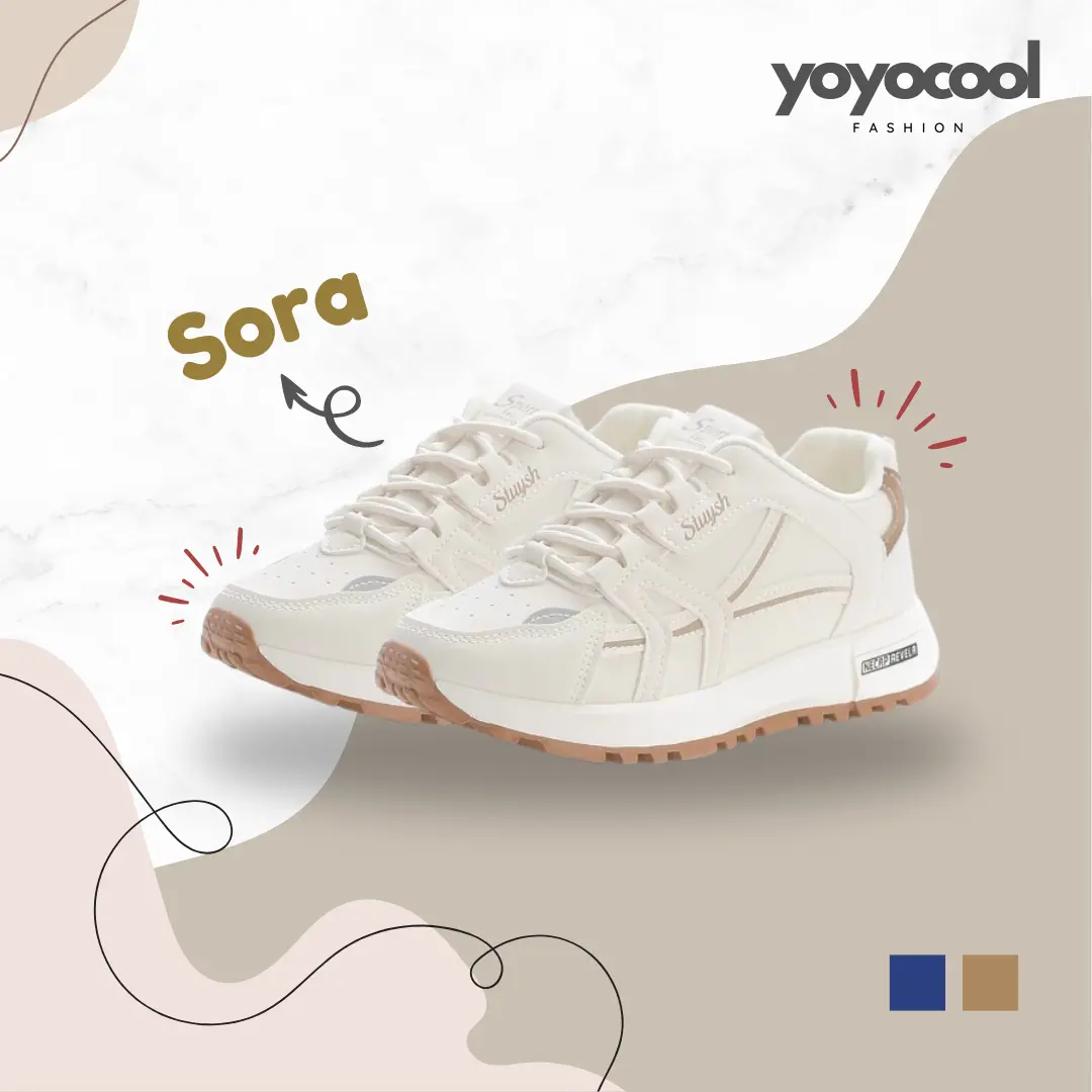 RT Sora Shoes {PROMO}/ Sepatu Wanita Sneakers / Sepatu Sport / Sepatu Fashion / Korean Style