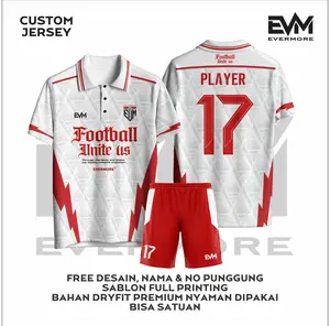 JERSEY EVM RED IMPERIUM Design ELegan Jersey Olahraga EVERMORE SPORTWEAR