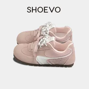 SHOEVO Sepatu Wanita Sneakers Kasual Retro Tipis & Nyaman Empuk Anti Licin Bahan Lembut Ergonomis Sol Karet Tahan Gesek Warna Fashionable ST108 Casual Shoes