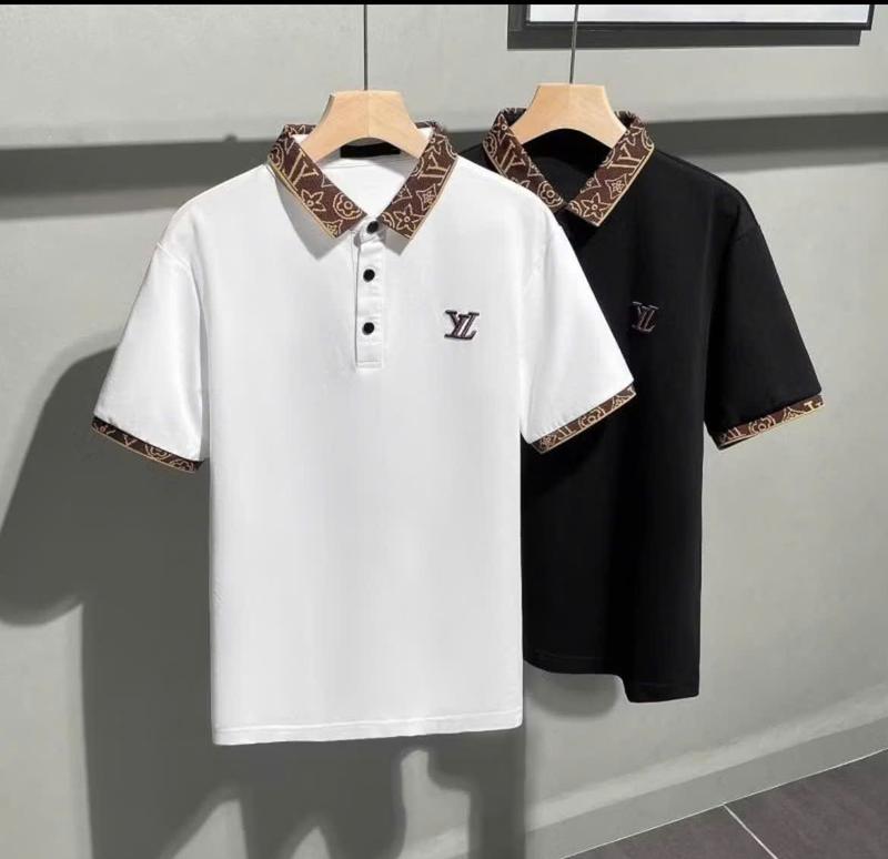 Áo thun polo nam bo tay sọc đỏ cổ thêu tỉ mỉ chất thoáng mat sang trọng Menswear Nhung Ong Ngắn Tay Shirt Có Cổ