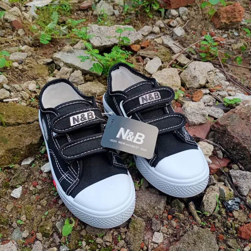 sepatu sekolah nb perekat anak sd tk paud original boot velcro anak laki laki perempuan sol karet kuning Fashion nb  anak 3
