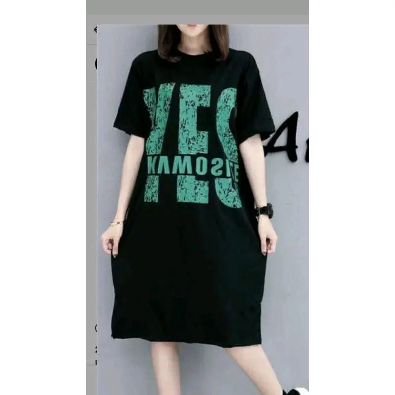 A&A - baju wanita Stelan Jumboo 1pcs Santai (Dres Wanita Jumboo Halus Fit to M fit to XXL)