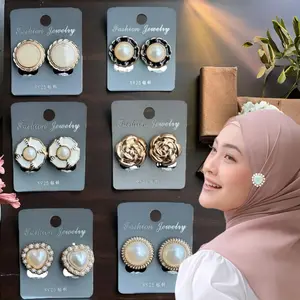 klip hijab terbaru anting hijab mutiara mewah elegant klip anting hijab aksesories wanita muslim anting hijab klip model permata kekinian klip hijab cantik lucu klip hijab KECIL klip anting hijab premium klip anting mutiara ootd hijab