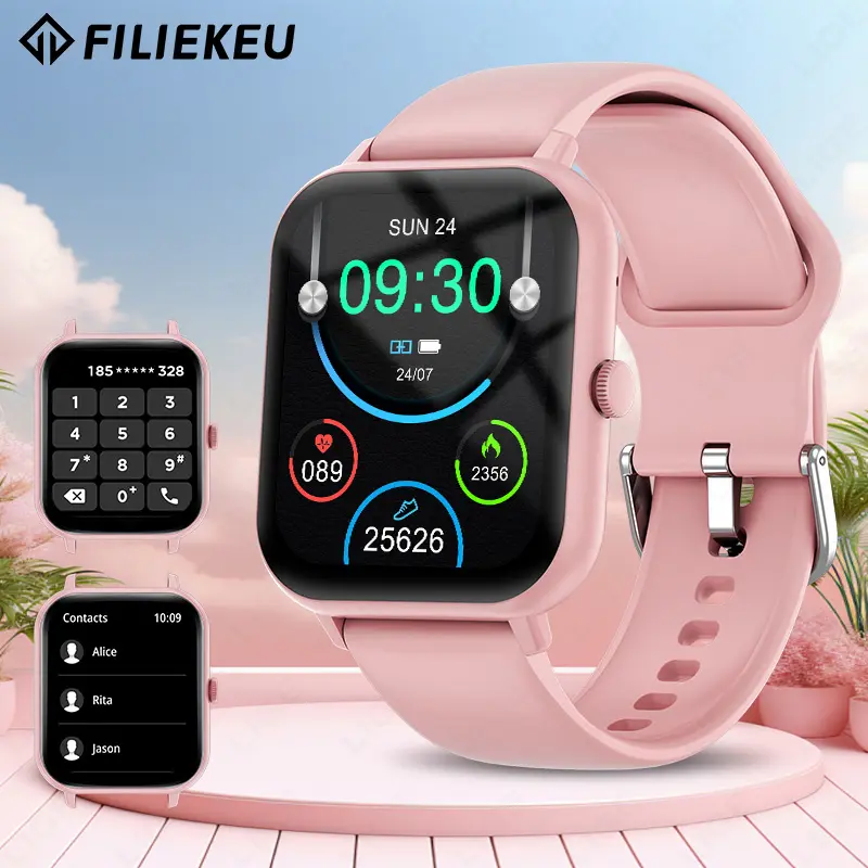 FILIEKEU fashion Smart Watch waterproof sports fitness blood pressure heart rate monitoring bluetooth call smart watch women Screen Smartwatch