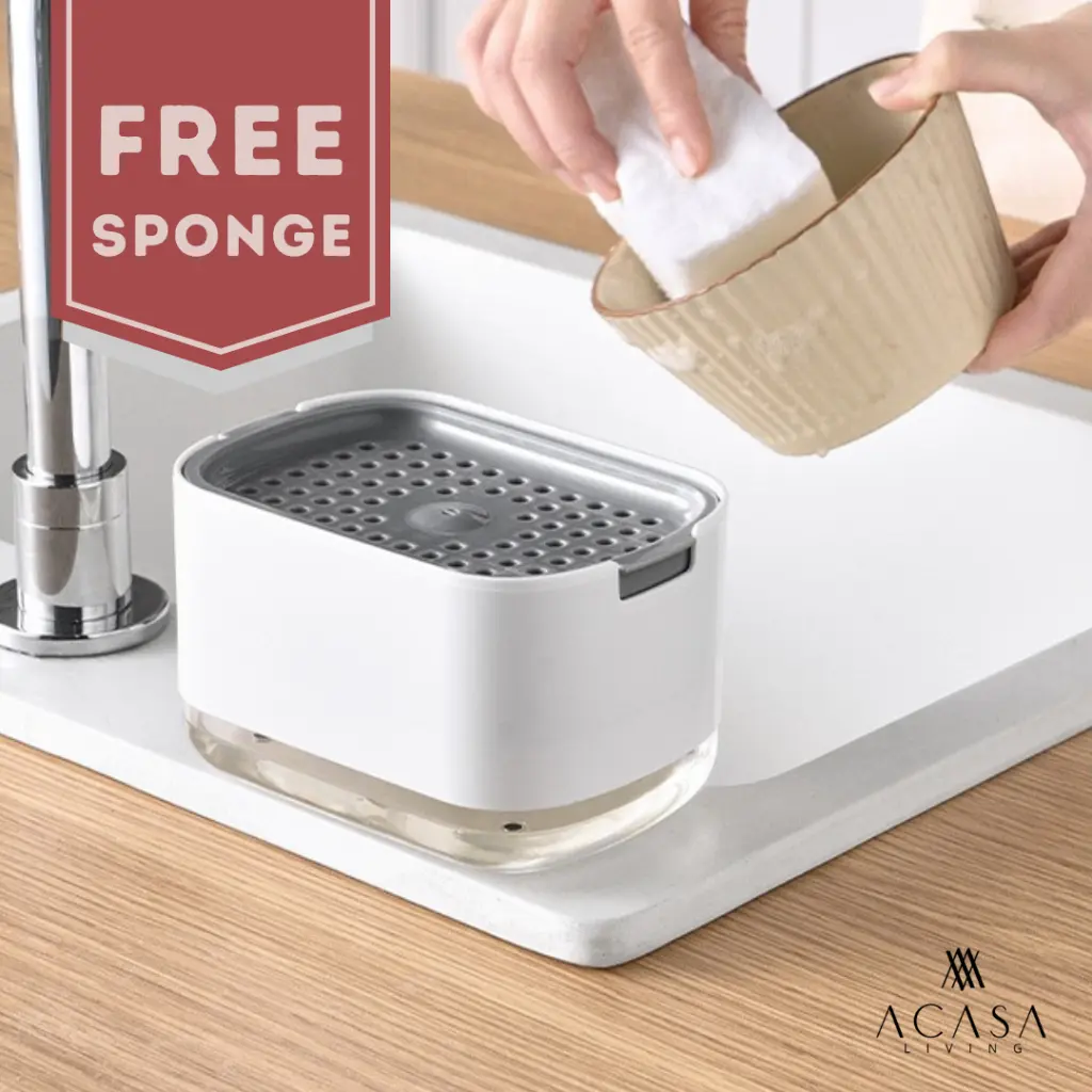 SOLE - Soap Dispenser - Tempat/Kotak Sabun Cuci Piring FREE Sponge