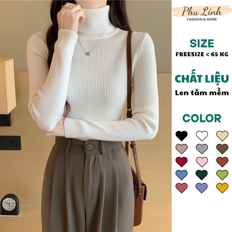 MS005 Áo Len Tăm Giữ Nhiệt Cổ Tròn 7 Phân Mềm Mịn Ấm Áp Mềm Mịn Co Giãn Ấm Áp PhulinhFashion Top Nữ Women