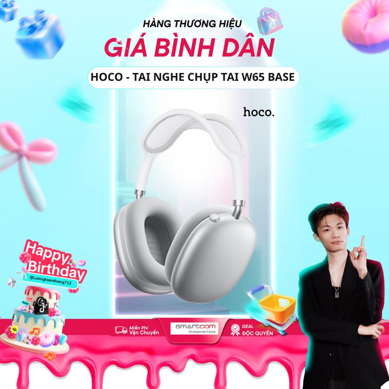   Luongtoanthang712  Tai nghe trùm cao cấp W65 HOCO - Nghe nhạc chất lượng cao - 6 màu - Headphone trẻ trung dung lượng pin lớn tainghe  chuptai airpods pro Bluetooth chống ồn 