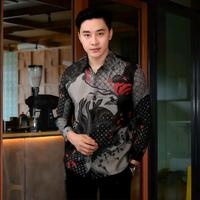 Promo Kemeja Katun Halus Solo SLIMFIT BRAWIJAYA ABU Ready Panjang dan ...