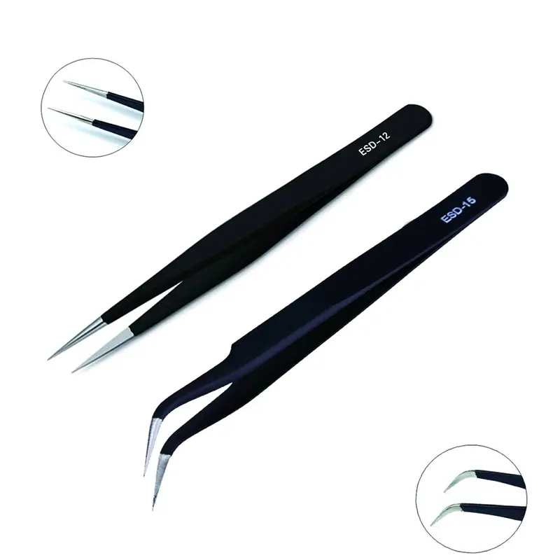 Matte Black Stainless Steel Tweezer/ Pengepit - TikTok Shop Malaysia