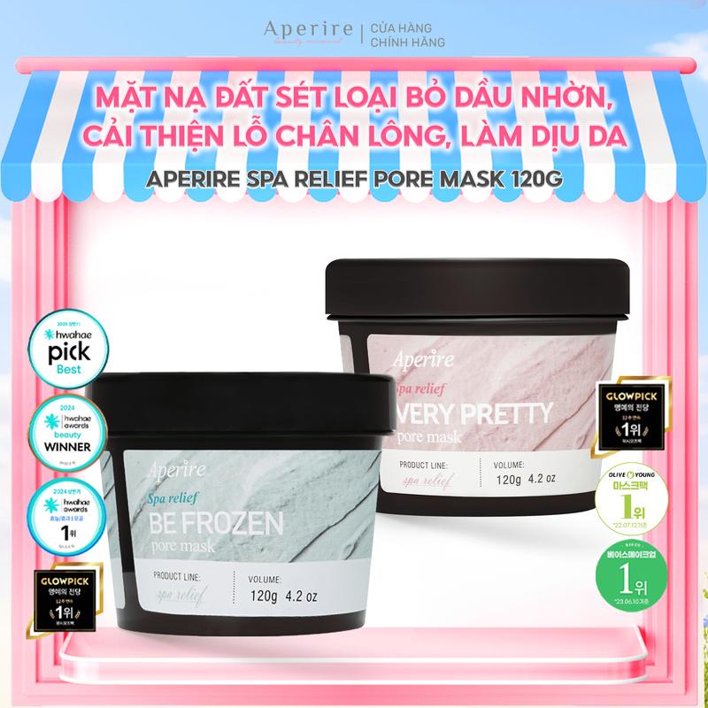 Mặt Nạ Đất Sét Giúp Giảm Dầu Nhờn, Thư Giãn Da Aperire Spa Relief Pore Mask 120g
