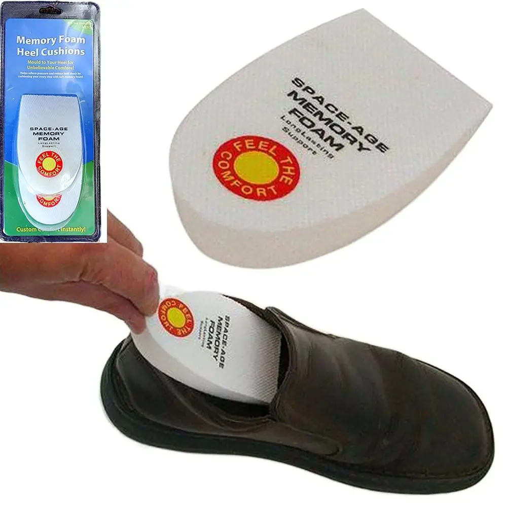 Comfortable Decompression Shoe Inserts Heel Memory Foam Cushions Foot Support Pads Shock Absorbing Memory Insole Heel Pad