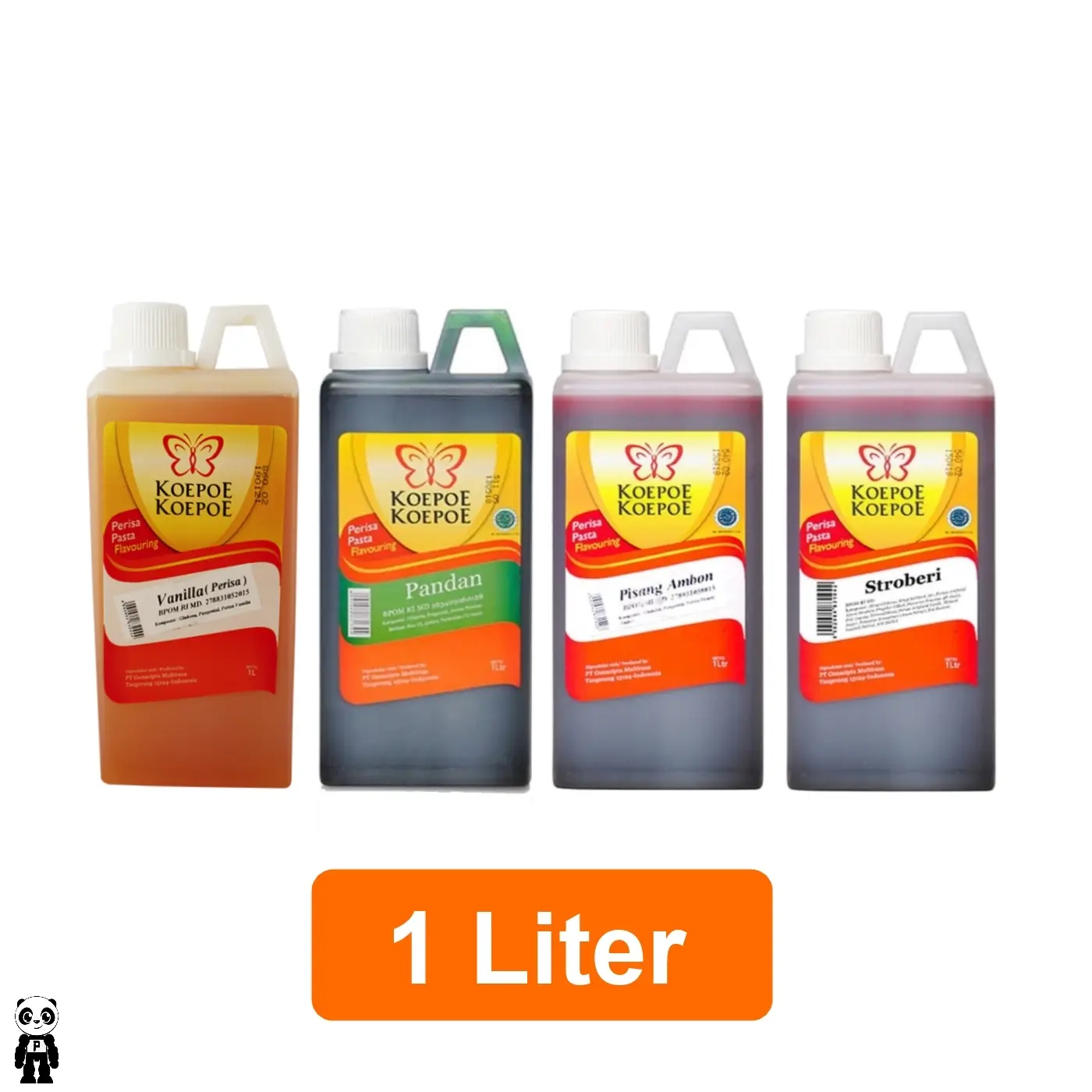 Koepoe Koepoe Perisa Pasta 1 Liter Komplit Alpukat Pandan Vanila Leci Lemon Pisang Stroberi Jeruk Melon Santan Nangka Nanas Kopi Moka Coklat Talas 1L