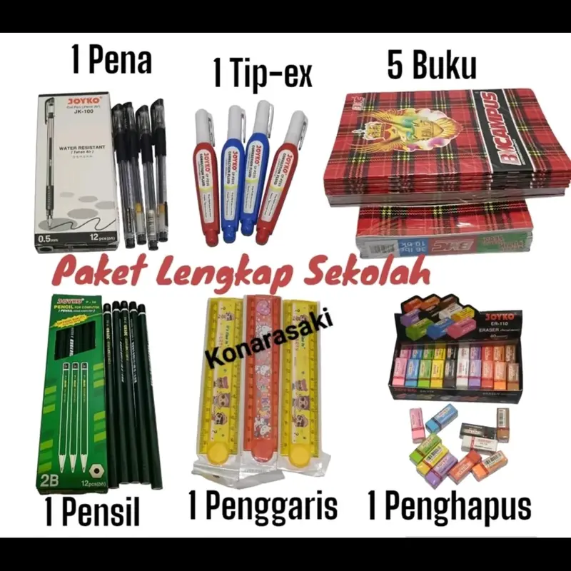 (PROMO) PAKET LENGKAP 1 PACK ISI 10 PCS/5 PCS BUKU FREE PULPEN, PENSIL, PENGHAPUS,BUKU TULIS BMCAMPUS 36 LEMBAR TERSEDIA ISI 10 DAN 5 BUAH BUKU Sekolah 1