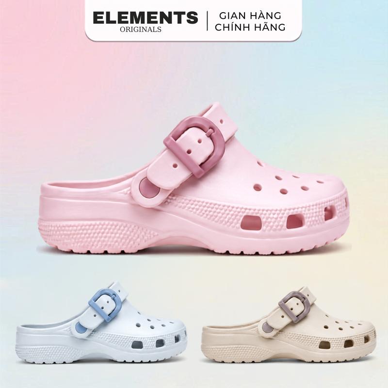 E23 Dép sục nam nữ ELEMENTS Buckle Clog EVA nguyên sinh quai khoen nhựa siêu…