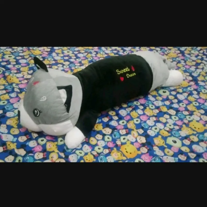 Boneka Kucing Lying Rebah Ukuran 1 Meter - Toys (1 Buah) 4
