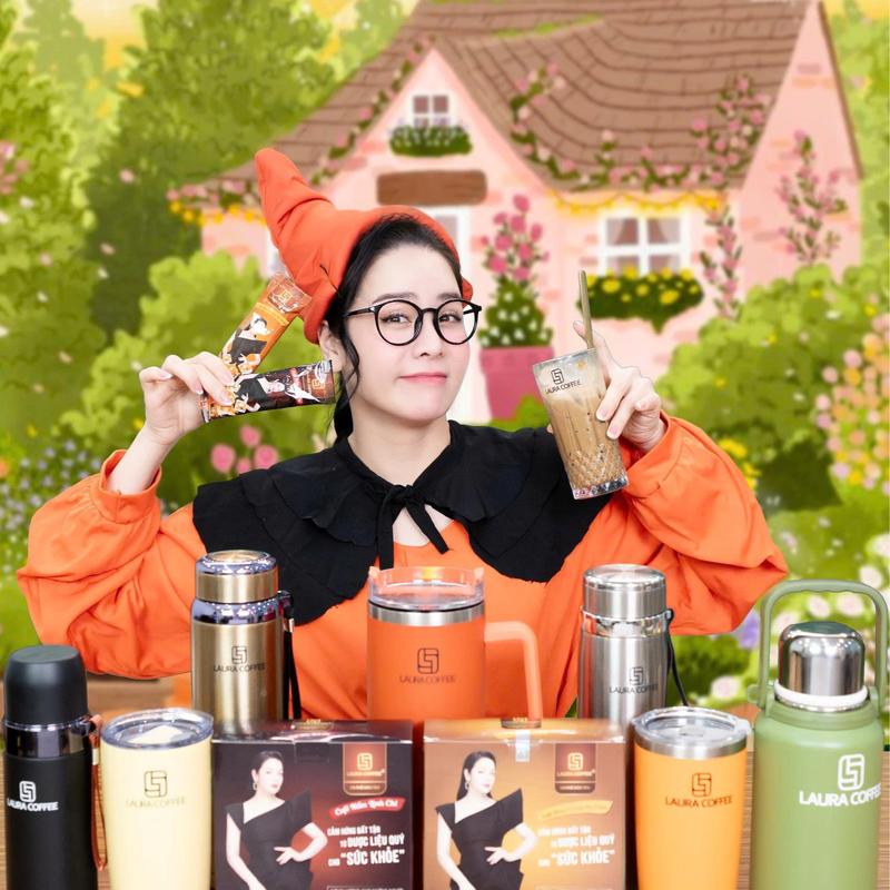    4 Hộp 2 Vị Không Quà    Cà Phê Laura Hộp 10 gói 18gr 