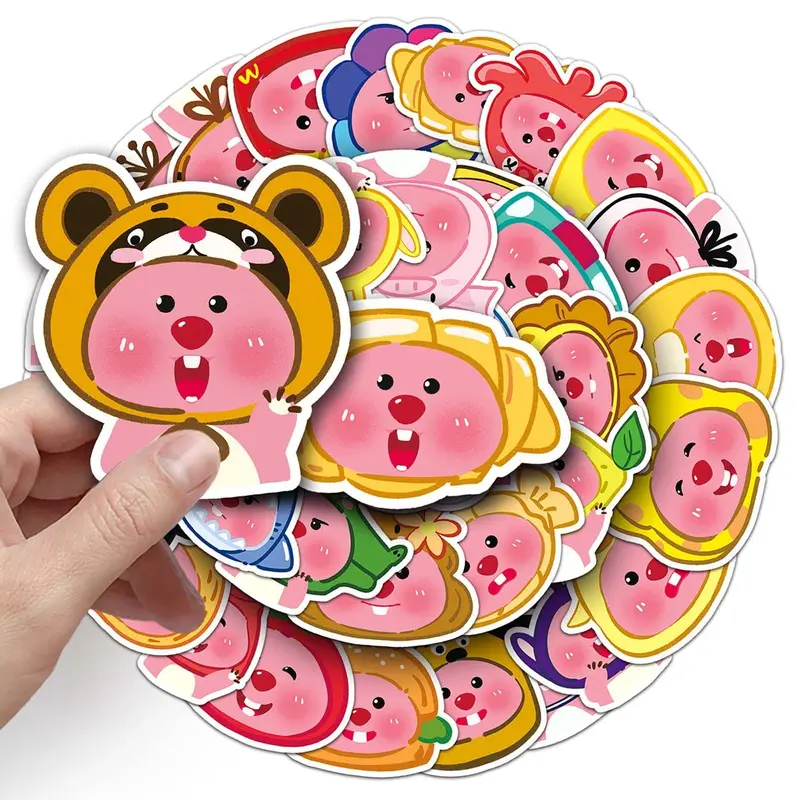10/50 miếng dán siêu dễ thương Loopy cho bé trai và bé gái, Tự Làm Điện Thoại Di Động/ Máy Tính Xách Tay/ Mũ Bảo Hiểm/ Sáng Tạo Không Thấm Nước 6