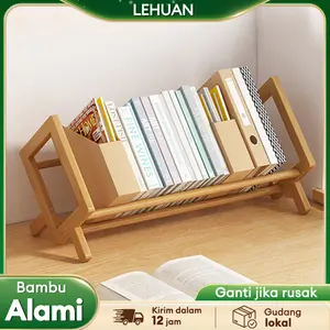 LH-Rak Desktop Storage Rak buku Storage Rak Meja Stationery Stationery Rak Organizer Desktop Desk Organizer Rak Meja Kayu Rak Meja Buku Rak Minimalis Organizer Meja Kerja