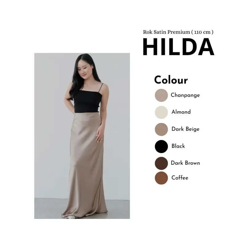 [JENN&ROSE] HILDA MAXI SATIN SILK SKIRT | Rok Satin 110CM 1