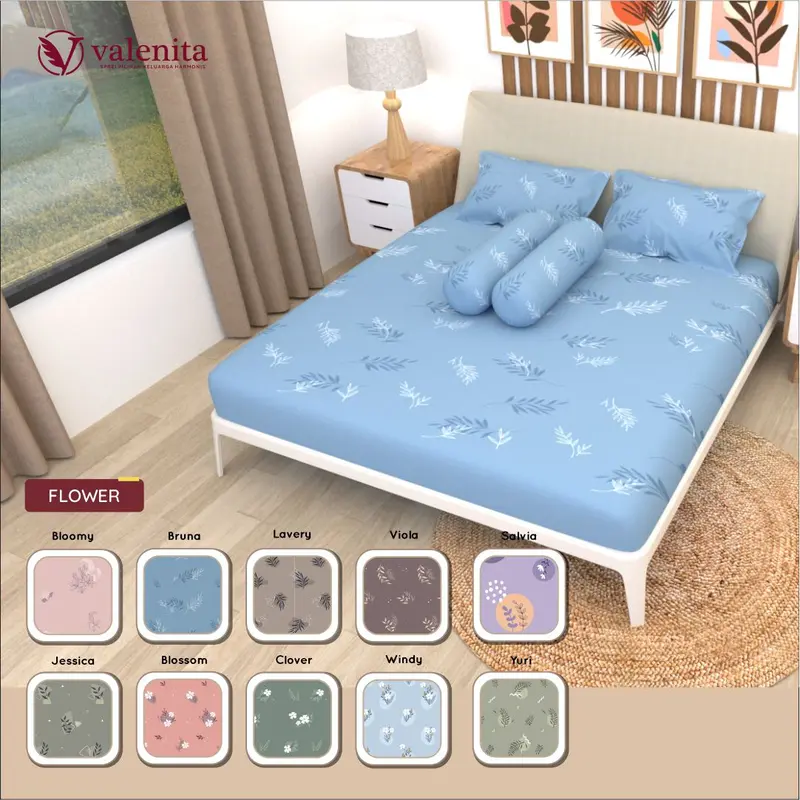 200x200x20 B2 Sprei set Extra King- Valenita Koleksi T20 Motif 2