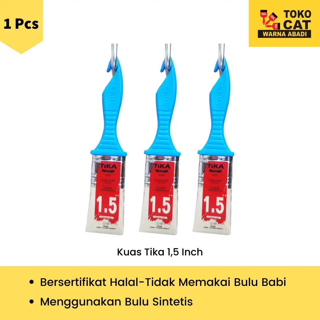 KUAS TIKA 1.5 INCH - LABEL HALAL