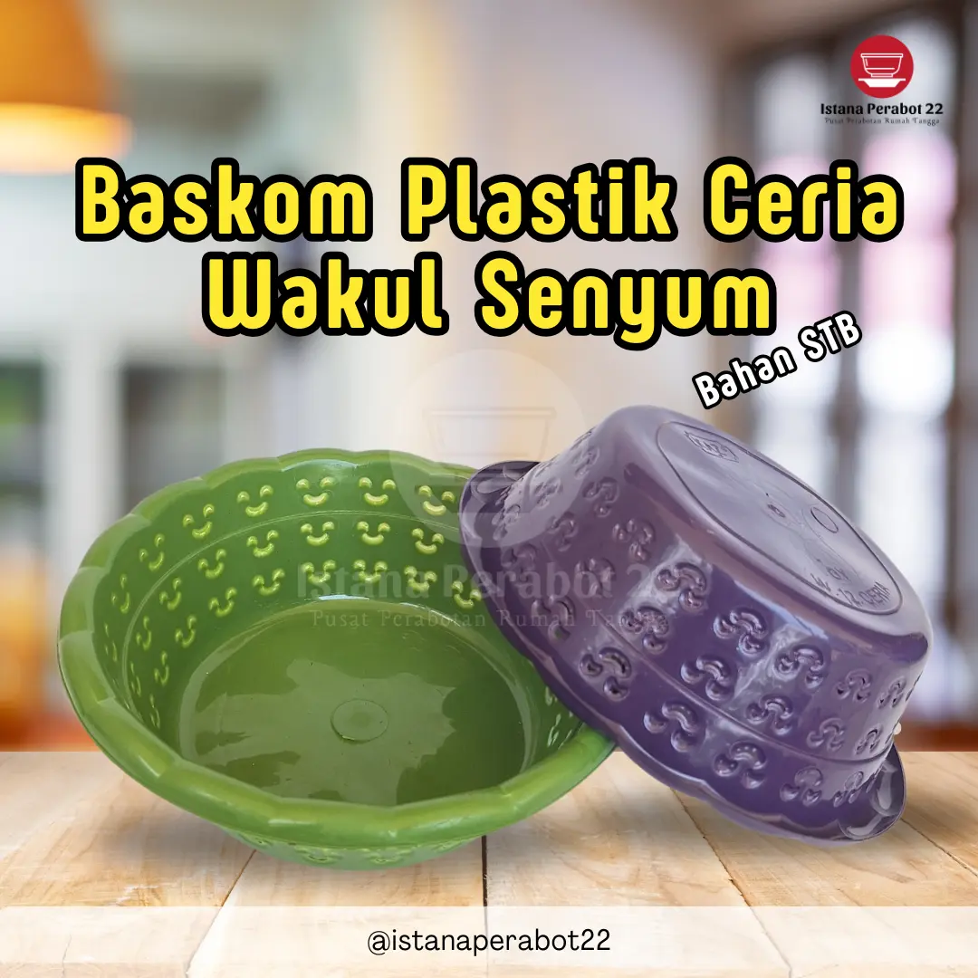 (ISI 100 PCS) BASKOM PLASTIK CERIA 12 STB / BASKOM PLASTIK CERIA LUSINAN GROSIRAN / BASKOM PLASTIK HAJATAN / WAKUL SENYUM tebel ringan aesthetic