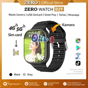【Hot Sale】Zero B29 4G Smartwatch Sim Card Wifi 4+64G Rotatable HD camera Bluetooth GPS Full Phone Call IP68 Waterproof Wireless Charge Sport Jam Tangan Wanita Smart Watch Pria Jam Tangan Couple jam running wanita