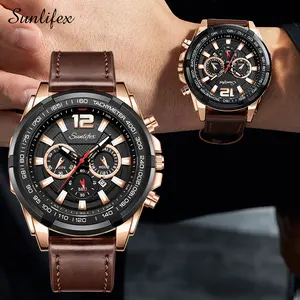 【003Harga telah diganti, cepat beli】Sunlifex Jam Tangan Pria Original Kalender Bercahaya Jam Tangan Cowok Tali Kulit Olahraga SL9103 【003Harga telah diganti, cepat beli】Sunlifex Jam Tangan Pria Original Kalender Bercahaya Jam Tangan Cowok Tali Kulit Olahraga SL9103