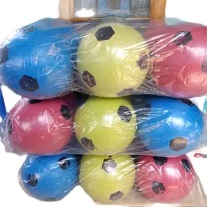Bola sepak plastik (ukuran 8) berwarna 1pak isi 6pcs Ball Outdoor Permainan Olahraga
