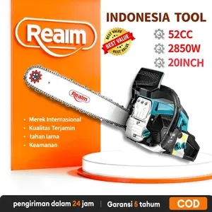 Mesin Potong Kayu 52CC 20inch Chainsaw 2Tak Untuk Gergaji Mesin Alat Outdoor Mesin Gergaji Kayu Gergaji Potong Pohon Kayu