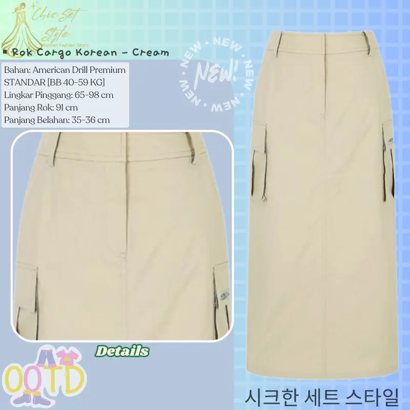 3in1 OOTD Korean Style CS034 One Set Kekinian Rajut Silang Tangtop Rok Cargo Outfit Cantik Outfit Kuliah Casual Setelan Keren Baju Remaja Wanita Atasan Dewasa Panjang 7