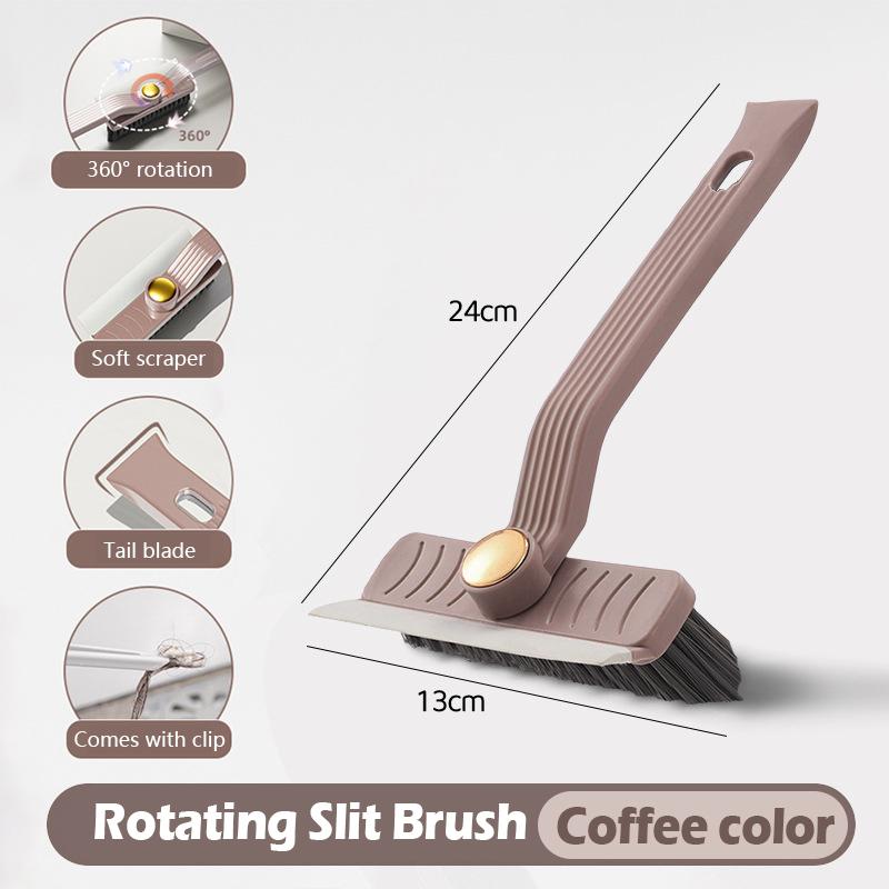 Product Introduction of 【SG Ready Stock】2PCS Multifunctional Rotate Gap Brushes Four-in-One Bathroom Floor Brush Tile No Dead Angle Cleaning Floor Brush Rotate Wiper Brush 27