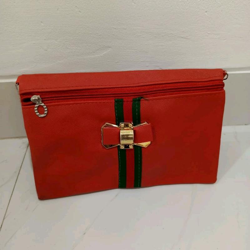 Tas Kosmetik Wanita Pouch Bag Multifungsi Tas Pita Elegan Tas Dompet   Pink Kulit Belanja Wanita 5