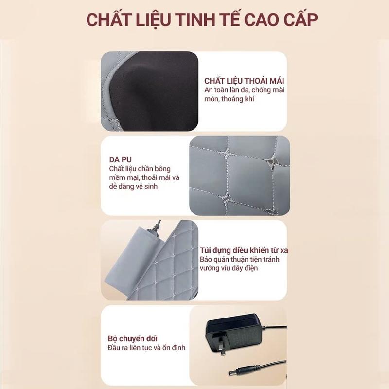 (BẢO HÀNH 7 NĂM) Đệm massage toàn thân Z120 cao cấp có bi xoay lưng, Nệm,Thảm, Ghế massage hỗ trợ giảm đau mỏi cổ vai gáy, Máy mát xa lưng chân đa năng -Qùa tặng sức khỏe cho người thân 6